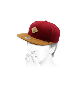 snapback bordeaux suede Light Canvas wine